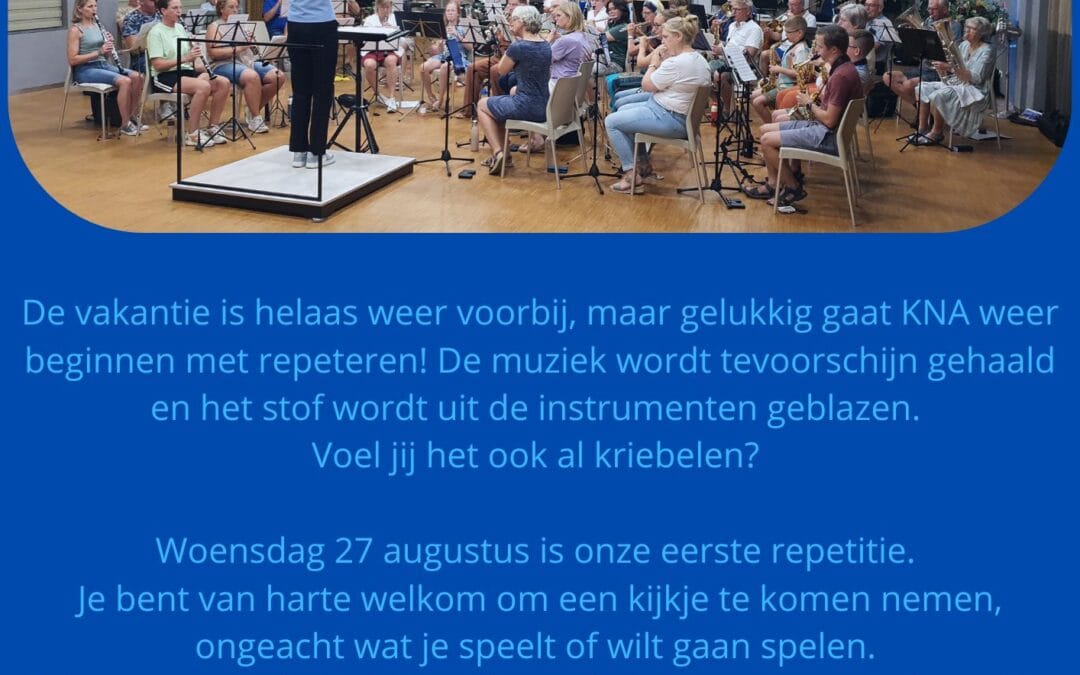 We gaan weer beginnen! Kom je ook?